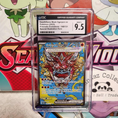 Hearthflame Mask Ogerpon ex graded CGC 9.5 for sale on eBay