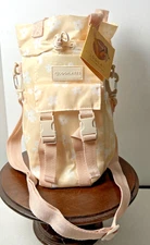 NEW Blogilates Water Bottle Sling Bag Peach White Daisy Floral NWT