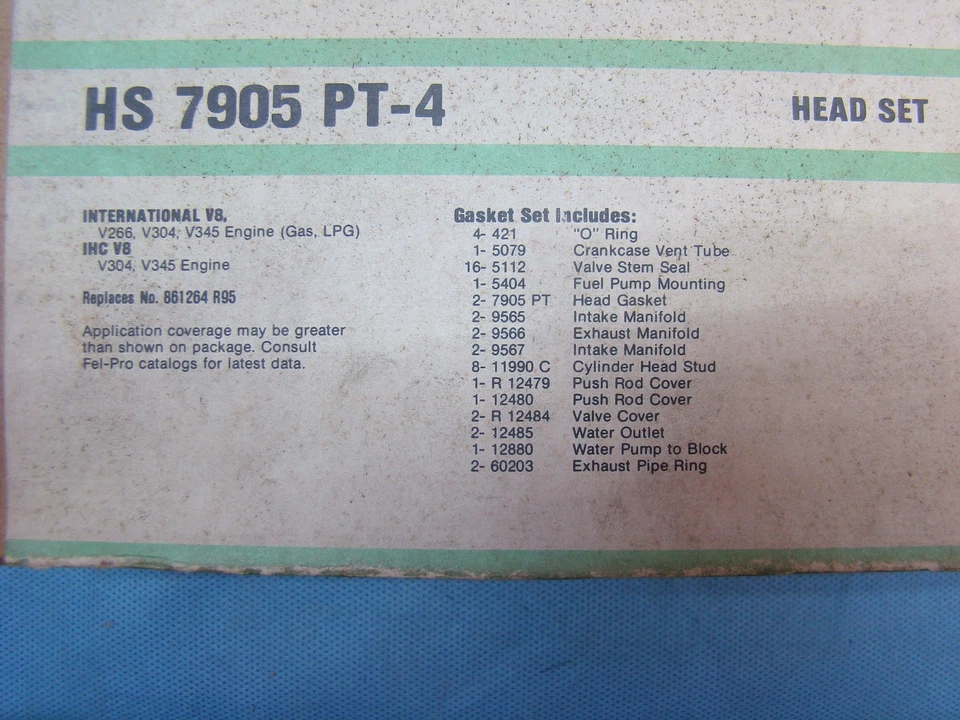 Juego de juntas de culata International Harvester V8 1959-1985 Foto 3 de 3