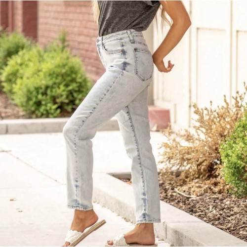 Judy Blue Jeans Damen 15/32 Slim Fit High Rise Comfort Stretch Denim Acid Wash
