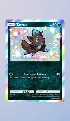 Zorua Shiny Mega Shine Pokemon TCG Pocket   Bright Star (English) Digital Card