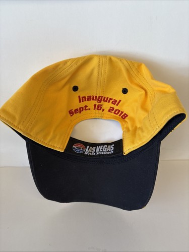 South Point 400 Hat Cap Strap Back Black Yellow Racing Las Vegas Adjustable NEW - Picture 2 of 5