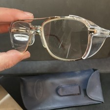 AO American Optical Safety Eyeglasses Frame EX550 Z87-2 Men's Nice And Case D2