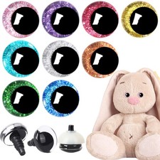 UPINS 180 Pieces 25mm 3D Glitter Plastic Safety Eyes with Washers for Amigur...
