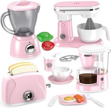 Accesorios cocina juguete electrodomesticos rosado ninas regalo cumpleanos 3 a 8
