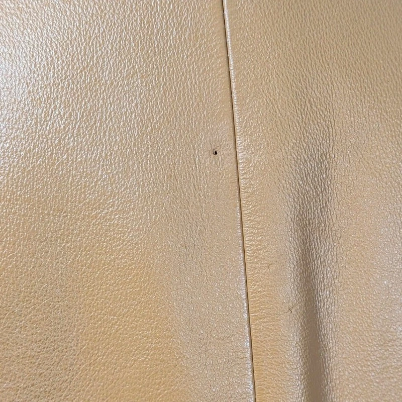 Vintage Y2K 100% Leather Beige Women's Button Jacket Size Medium by Rouge - Image 4 of 4