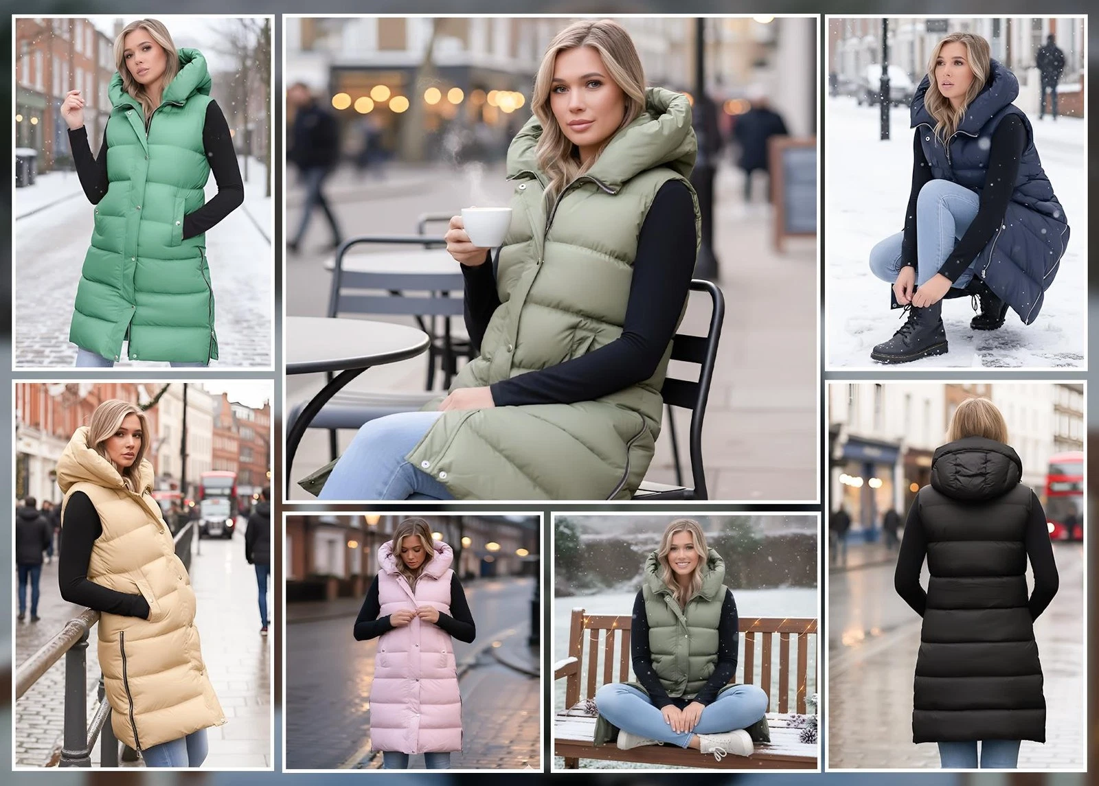 Women’s Body Warmer Gillet Ladies Warm Hoodie Lightweight Quilted Sleeveless