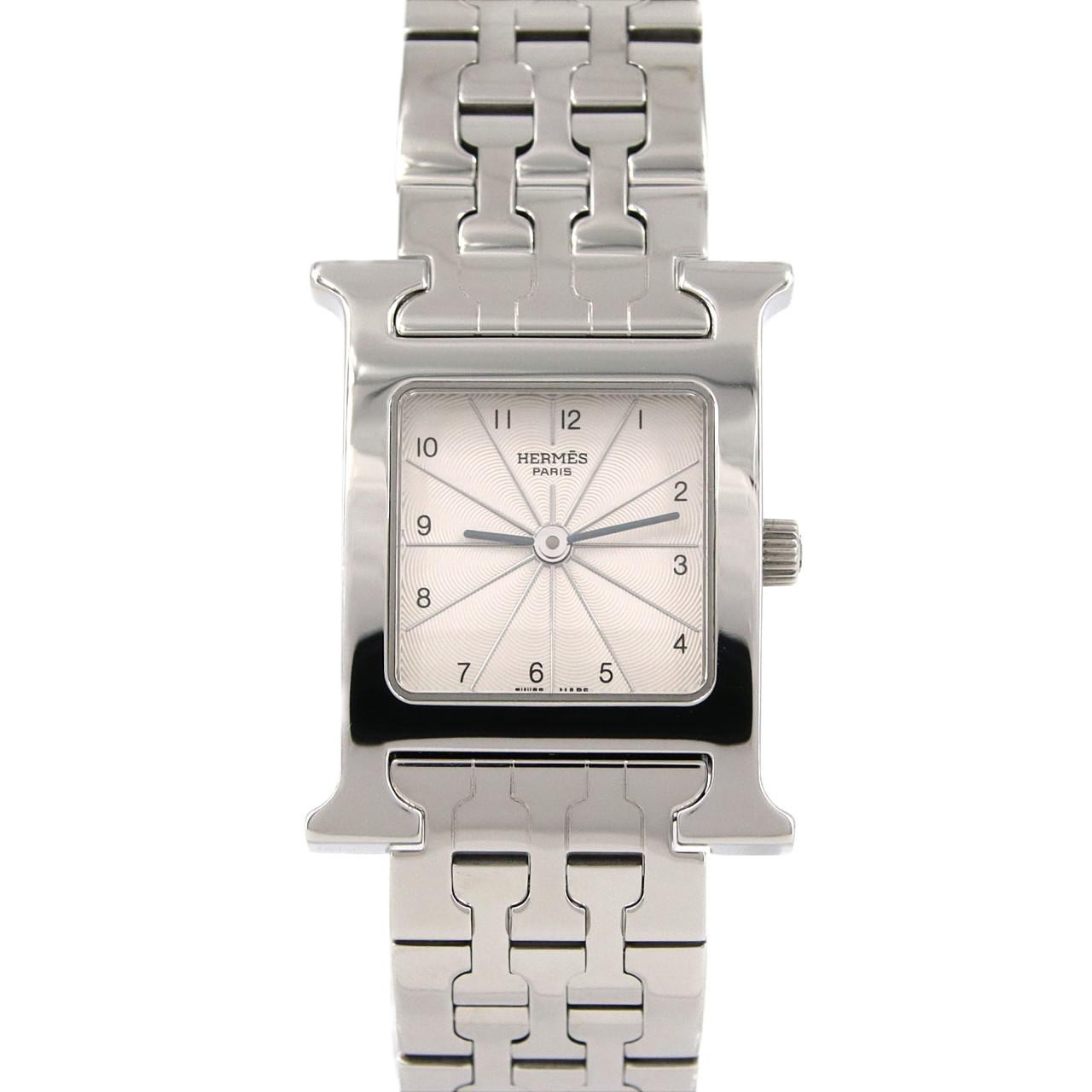 Authentic HERMES H Watch HH1.210 SS Quartz  #270-004-078-5759