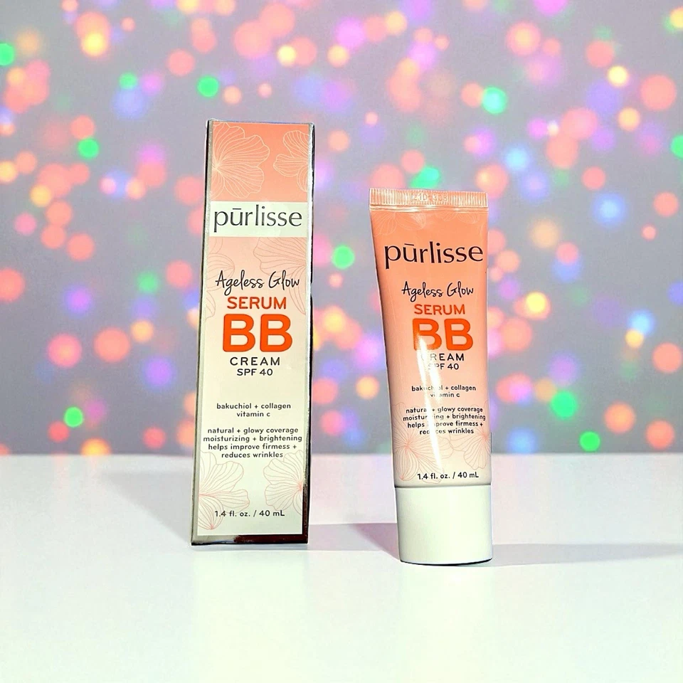 PURLISSE Ageless Glow Serum BB Cream SPF40 TAN DEEP 1.4 fl Oz Brand New In Box - Image 4 of 4