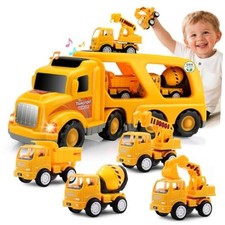 Toddler Toys Car: Toys for 1 2 3 4 Year Old Boy 5 in 1 Construction Truck