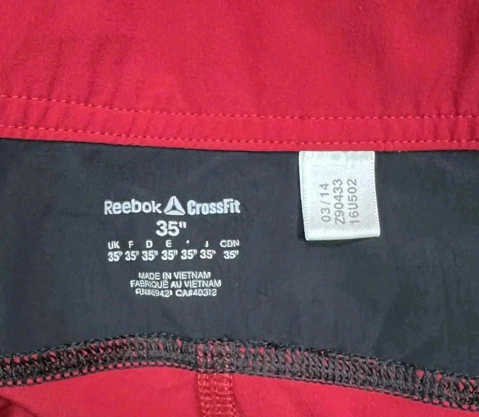 Pantalones Cortos de Tabla Reebok CrossFit Para Hombre 35 Negro Rojo Entrenamiento Gimnasio Entrenamiento Rendimiento Foto 2 de 4