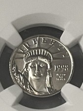 1998 W $10 PROOF UNITED STATES PLATINUM AMERICAN EAGLE COIN 1/10 oz NGC PF69 UC 4596.90 per troy oz