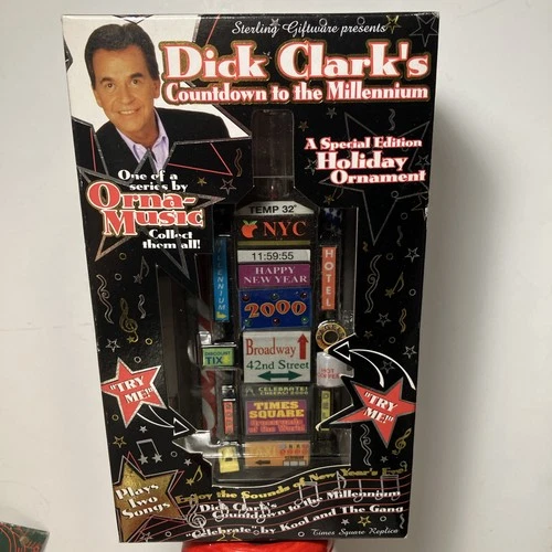 Dick Clark's Countdown To The Millennium Vintage Christmas Ornament NIB Musical