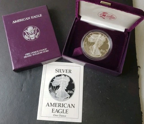 1989 S Proof $1 American Silver Eagle Dollar