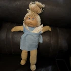 Jesmar Vintage Cabbage Patch Doll, w/ Blue Eyes, Blue Dress, And Paci Mouth