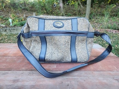 Vintage Fabergé Tan Tweed Bag Exclusively Monarch Luggage Co With Shoulder Strap