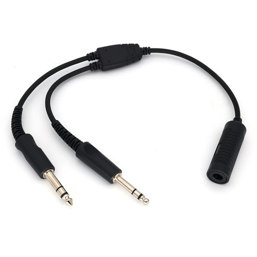 Airbus Headset Adapter 7.1mm To GA Dual Plug Cable Aviation Headphone Cable - Zdjęcie 4 z 9