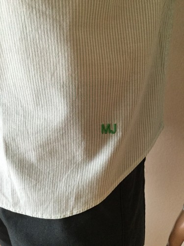 MARC BY MARC JACOBS Green Striped Men’s Shirt Size L - Picture 3 of 8