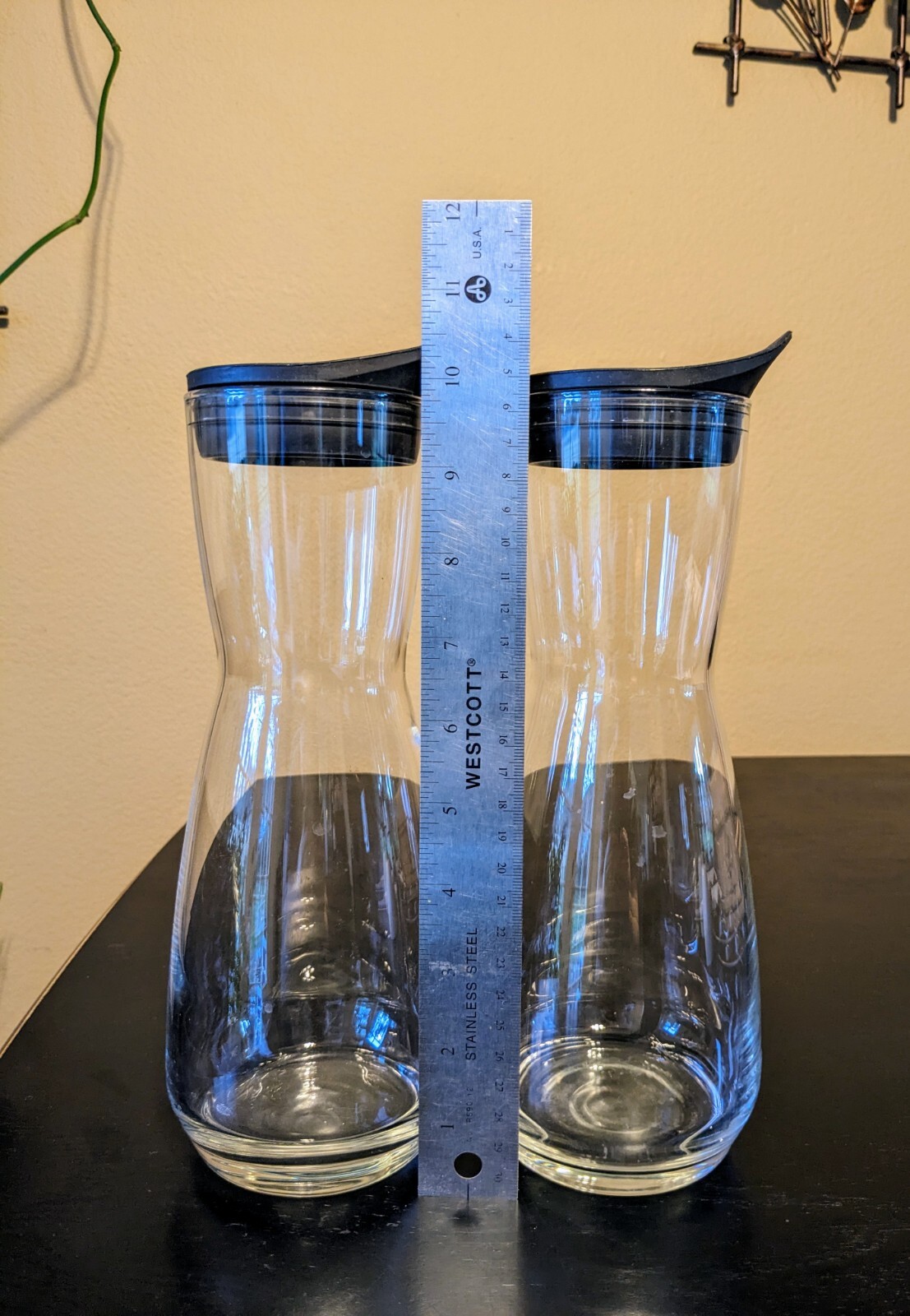 Lot of 2 GOOD SEASONS Salad Dressing Cruet Shaker Glass Bottle Lid