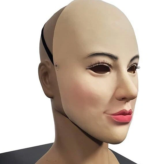 Masquerade fun mask, simulation woman latex mask