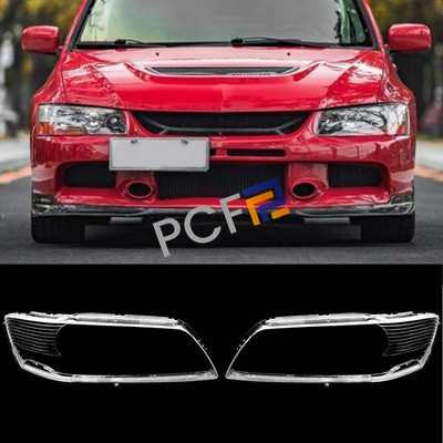 For Mitsubishi Lancer Evo 9th 03-2007 Front Clear Headlight Lens+Sealant LH+RH