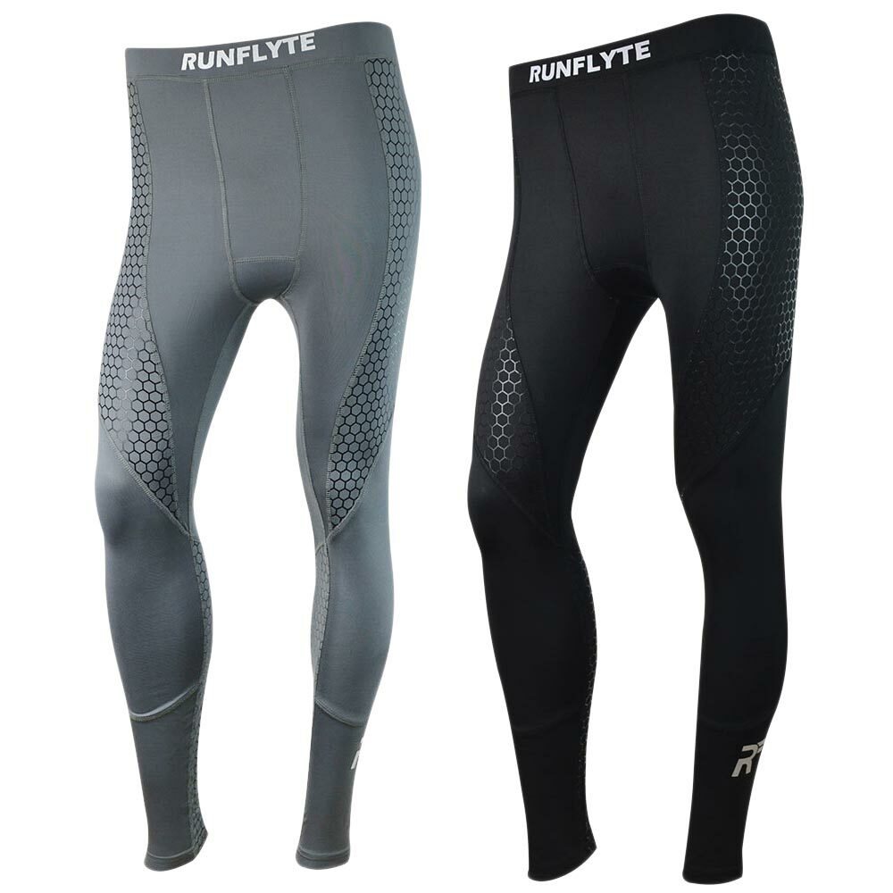 RunFlyte Mens Hex Compression Running Tights for Training Yoga Fitness F2101