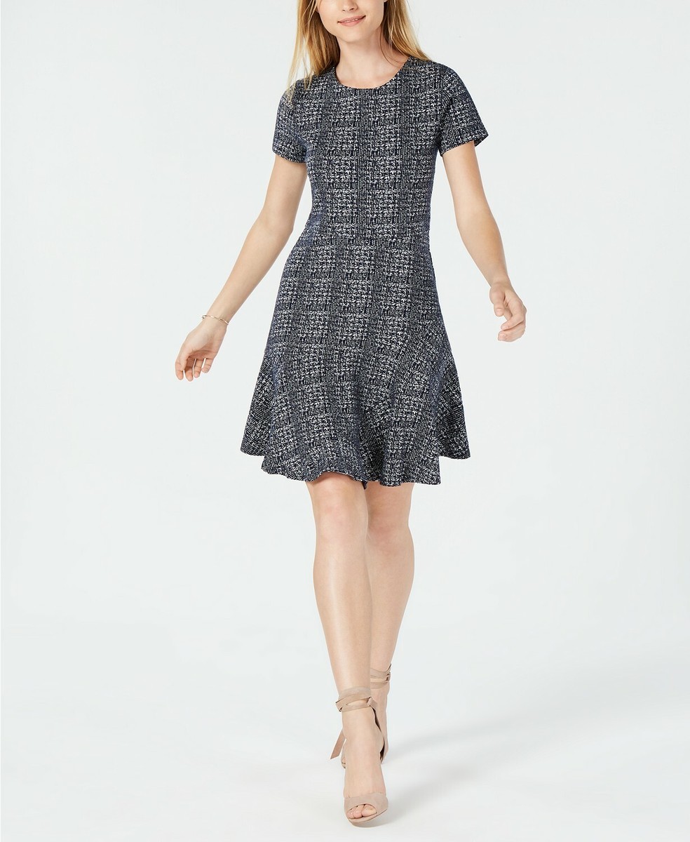 plaid fit and flare dress Linen Dress, Plaid Midi Dress Women, Fit and Flare Dress, Swing Dress, Summer Dress, Short Sleeve Linen Dress, Custom Dress, Xiaolizi 4950