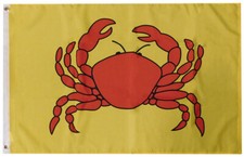 Crab Advertising 100D Woven Poly Nylon 2x3 2'x3' Flag Banner Grommets RUF 