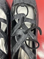 Christian Siriano For Payless Black Flats 9 Women’s Shoes Lace Up