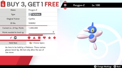   Shiny Porygon Z   Pokemon Sword and Shield Perfect IV   Fast Delivery  