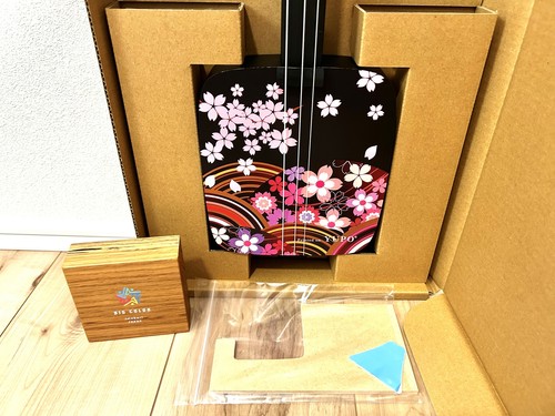 Sangenshi Kikuoka Shamisen Sakura Flower Kojami Sansen Sangen Cypress Compact - Picture 2 of 13