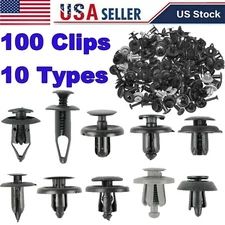 100Pack Fender Clips Trim Car Push Pin Rivet Bumper Fastener Retainer 6 7 8 9mm