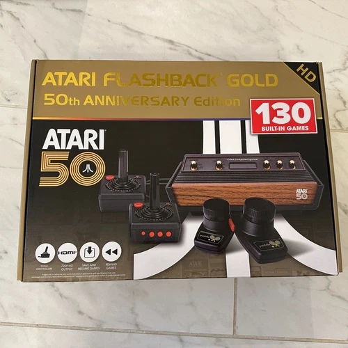 New Atari Flashback Gold Console 50th Anniversary Edition 130 built-in Games