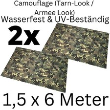 Tarnabdeckung Tarnplane Holzplane Camouflage UV & Wasserfest1,5x6 Meter 2er Set