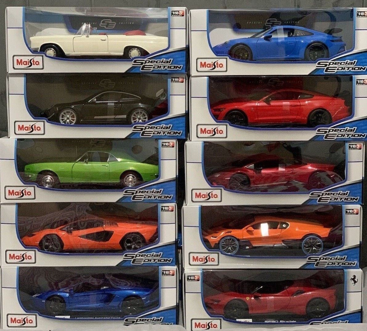 Maisto Special Edition 1:18 Scale Diecast Car Models Mustang