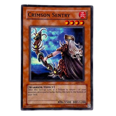 Yugioh Konami CCG Collectable 1996 Crimson Sentry