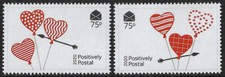 2020 Positively Postal u/m mnh Cinderella Valentine's Day u/m mnh stamps x 2