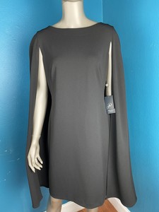 structured cape sheath dress