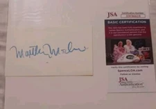 Matthew Modine Signed Auto 3x5 Index Card Full Metal Jacket
