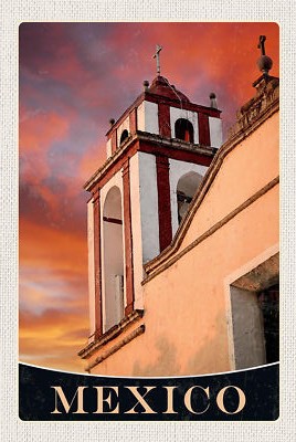 Blechschild 18x12 Mexiko Amerika USA Mittelalter Kirche Wand Deko Bar Kneipe Sam