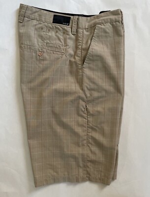 HURLEY X Mens Brown Plaid Casual Flap 