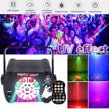 UV effect Stage Light LED 8 Hole Laser Projector RGB DJ Disco KTV Voice control
