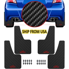4 Carbon fiber Universal texture Splash Guards Mud Flaps for Car Sedan Hatchback