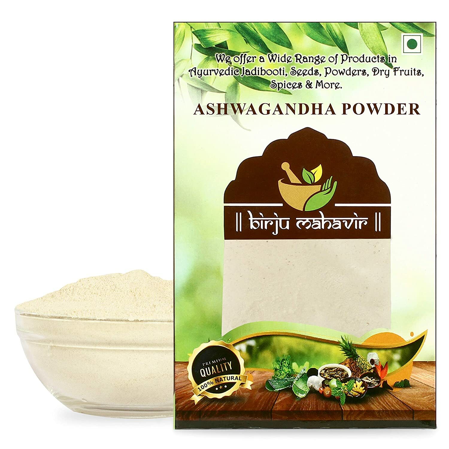 Hierbas orgánicas Ayurveda Ashwagandha raíz polvo Withania somnifera - paquete de 1 kg