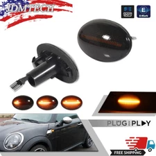 For Mini Cooper R55 R56 R57 R58 R59 LED Side Marker Light Flowing Turn Signal 2X