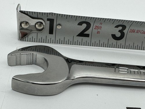 SNAP ON USA 18mm 12pt Metric 0° Non Reversing Ratcheting Combo Wrench SOXRM18A + - 第 2/9 張圖片