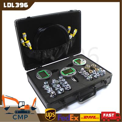 #ad #ad Digital Pressure Gauge Test Kit 10000PSI 70Mpa 2400PSI 16Mpa for Excavator New $249.99