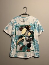 My Hero Academia Funimation Shirt Men's Anime Blue Tie Dye T Shirt Size L