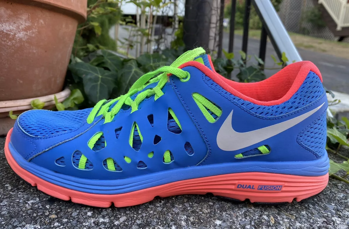 Festival Ajustarse Humildad Nike Dual Fusion Run 2 Size 10 US Blue Neon Running Shoes #599564-400  Womens | eBay