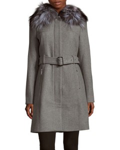 michael kors fur collar